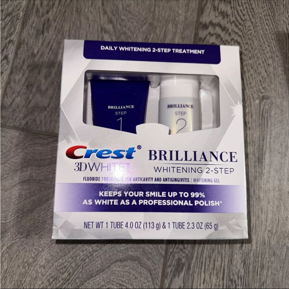 Crest 3D White Brilliance 2 Step Kit Treatment NEW